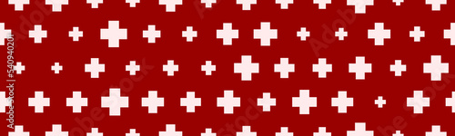 Seamless hospital background with plus symbols