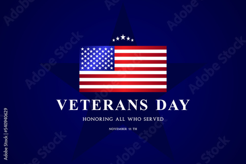 Veterans day, November 11. Honoring all who served. Posters, modern design. Vector illustration. 
