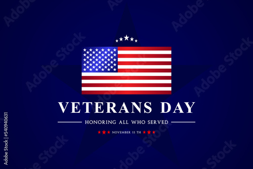 Veterans day, November 11. Honoring all who served. Posters, modern design. Vector illustration. 