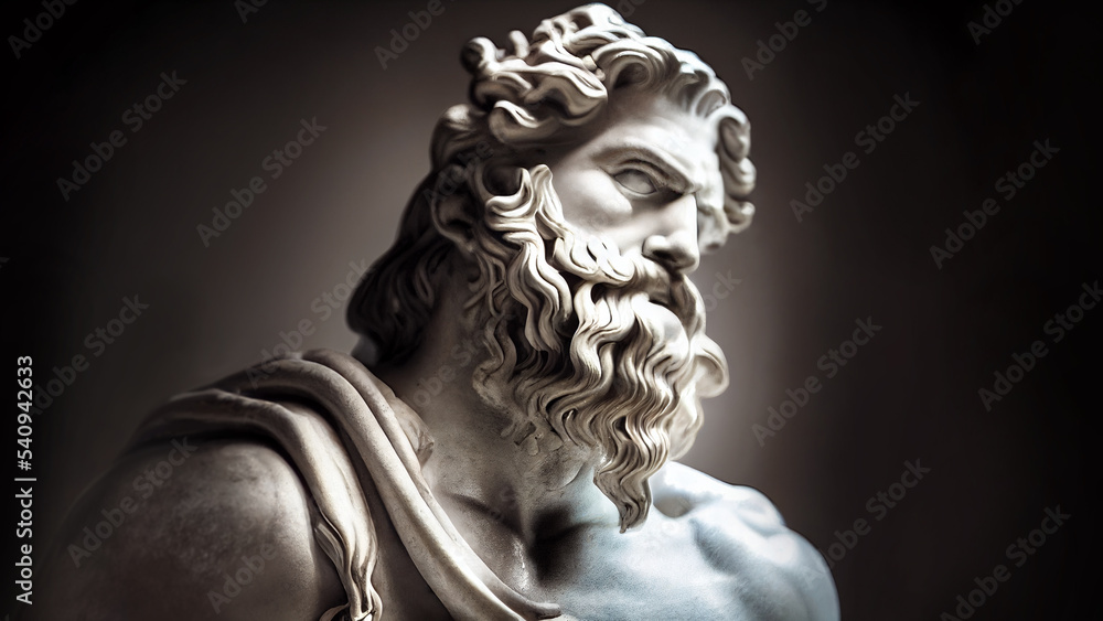 Illustration of a Renaissance marble statue of Uranus. Uranus, also known as Ouranos, is the Primordial God and personification of the Sky and Heavens in Greek and Roman mythology.