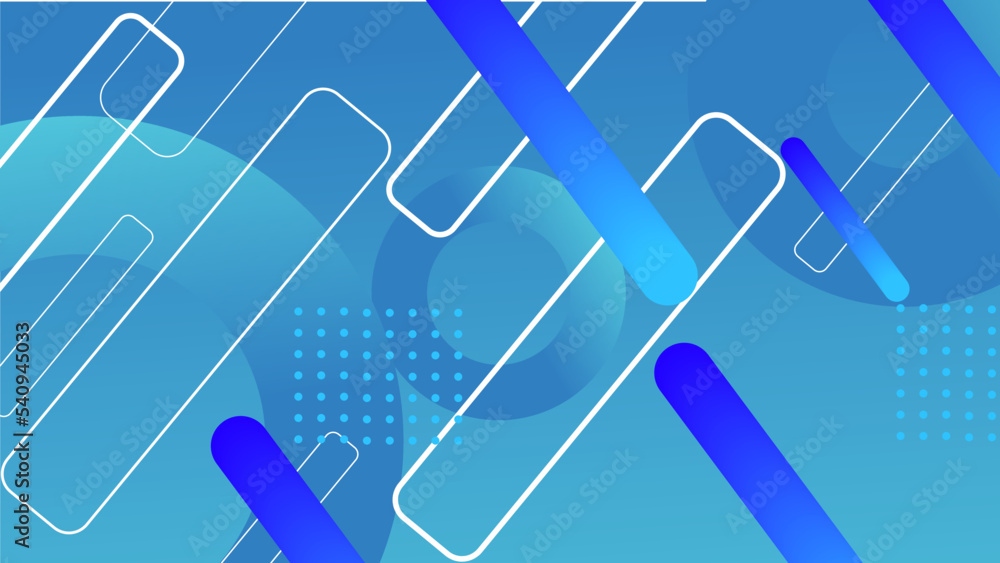 Naklejka premium Memphis blue abstract geometry background. Colorful shapes pattern, vivid coloring texture and funky color patterns abstract vector backgrounds