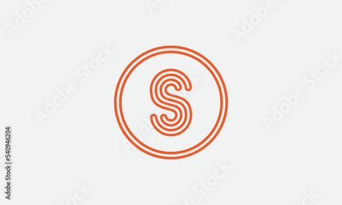 Circle and line logo vector with circle and unique 2d flat icon symbol for brand and business logo letters and alphabets