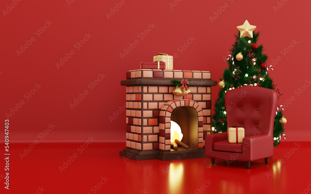 3D Illustration of Merry Christmas 3D Illustration of Merry Christmas