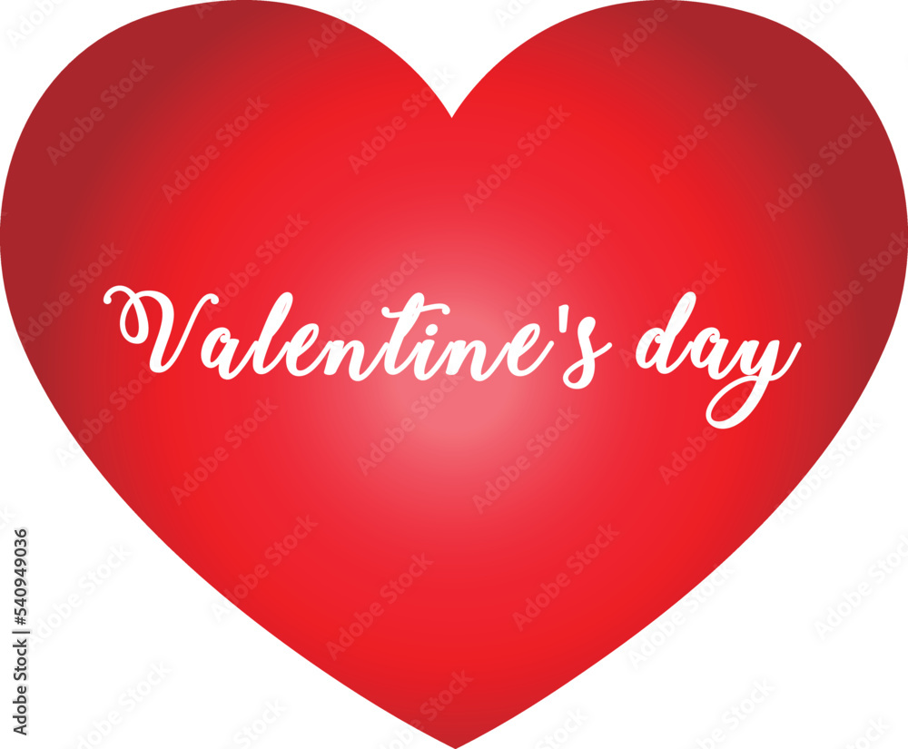 Happy valentine's day, red heart on white background Happy valentine's day, red heart on white background