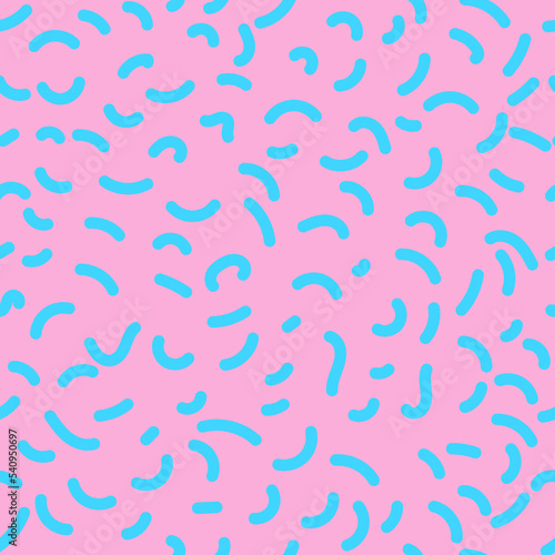 Seamless pattern, memphis style lines.Vector illustration