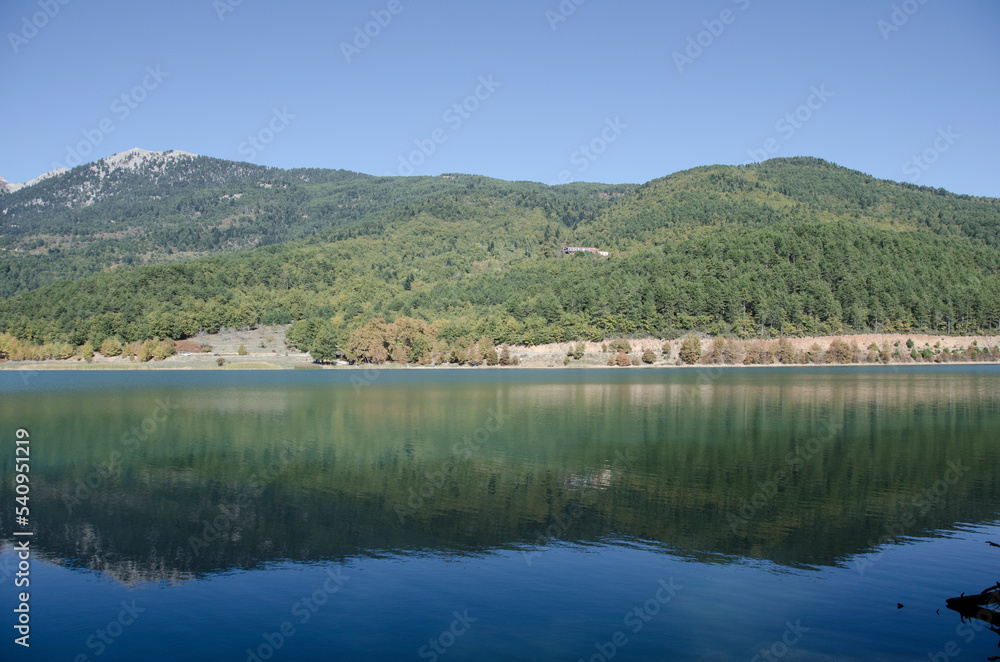 Lake Doxa is an artificial lake at an altitude of 900 meters, located in Ancient Feneos of Korinthia. Greece