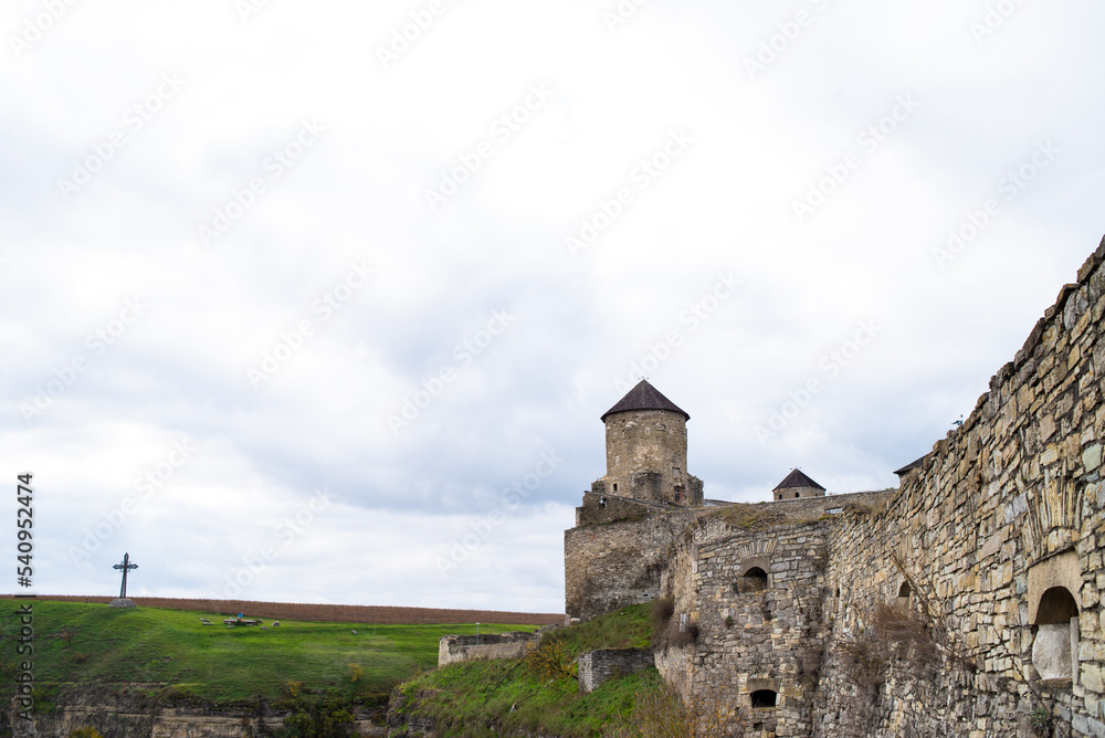 Medieval European castle, defensive building Medieval European castle, defensive building