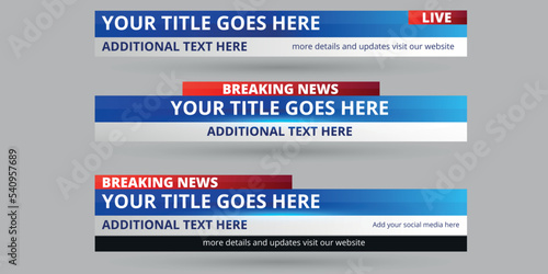 Professional Broadcast Lower third Design Template