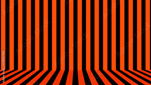 3D abstract background Orange and black striped line