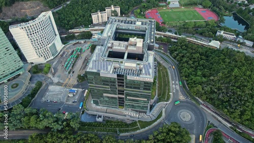 Aerial view of the Hospital, CUHK Medical Centre in University MTR Station photo