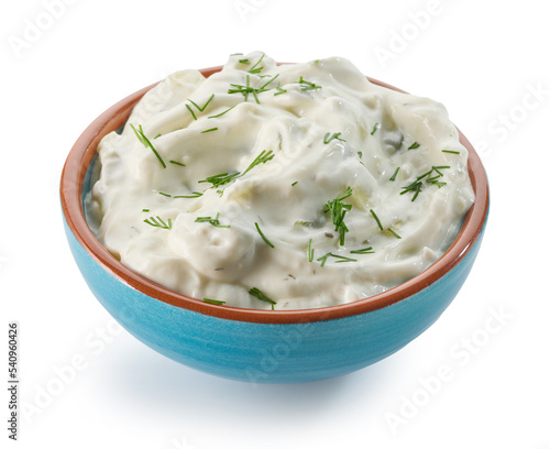 bowl of tzatziki sauce photo