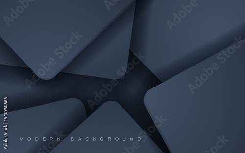 modern abstract papercut black triangle overlap layers texture background. eps10 vector © Ainul