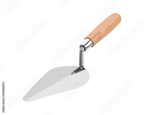 Vector Illustration bricklaying trowels isolated on white background. Carpentry tools.