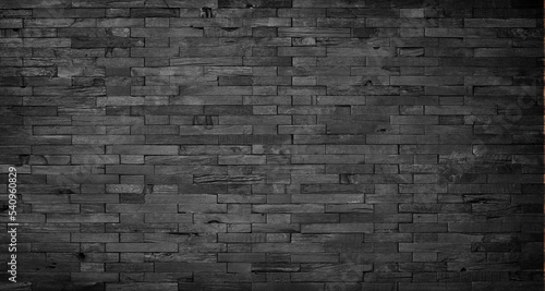 black wood wall background, plank panel for room design