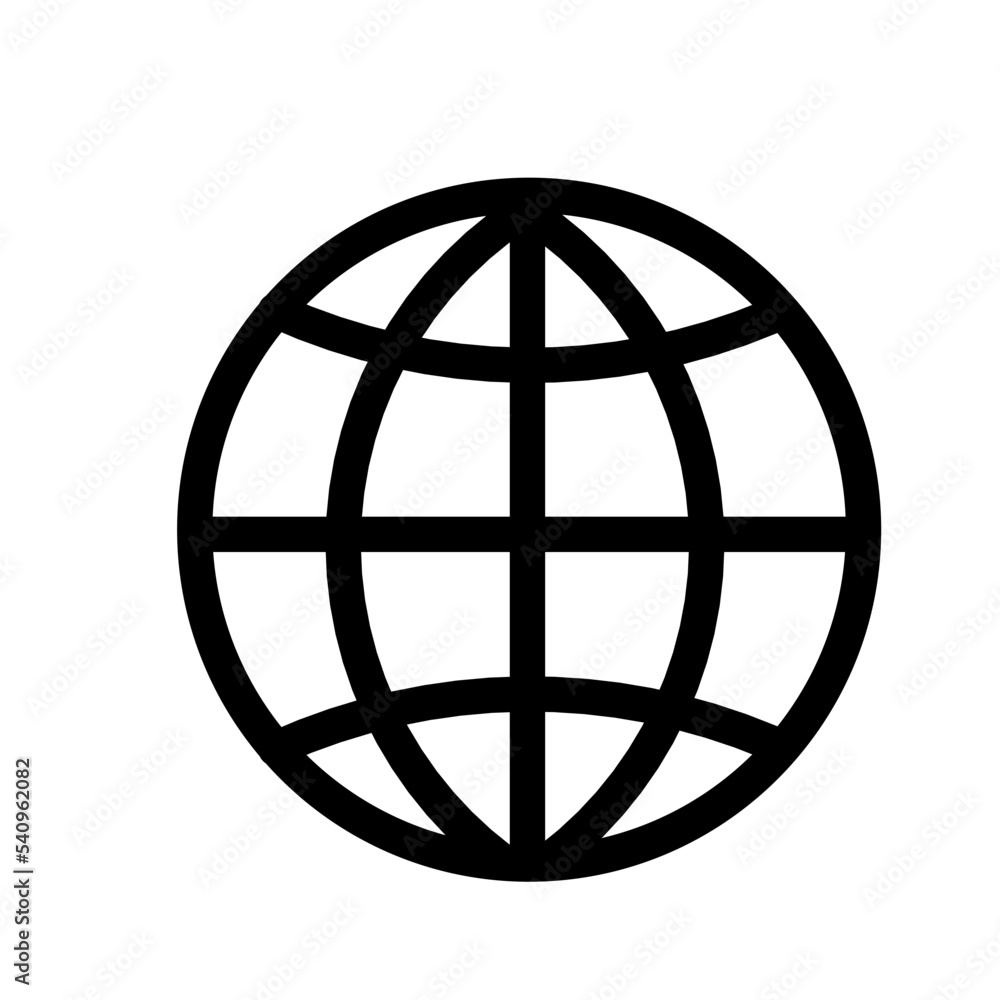 globe vector icon in trendy flat design globe vector icon in trendy flat design