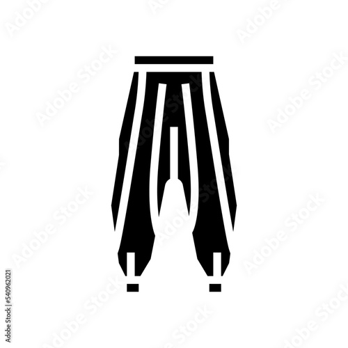 harem pants clothes glyph icon vector. harem pants clothes sign. isolated symbol illustration