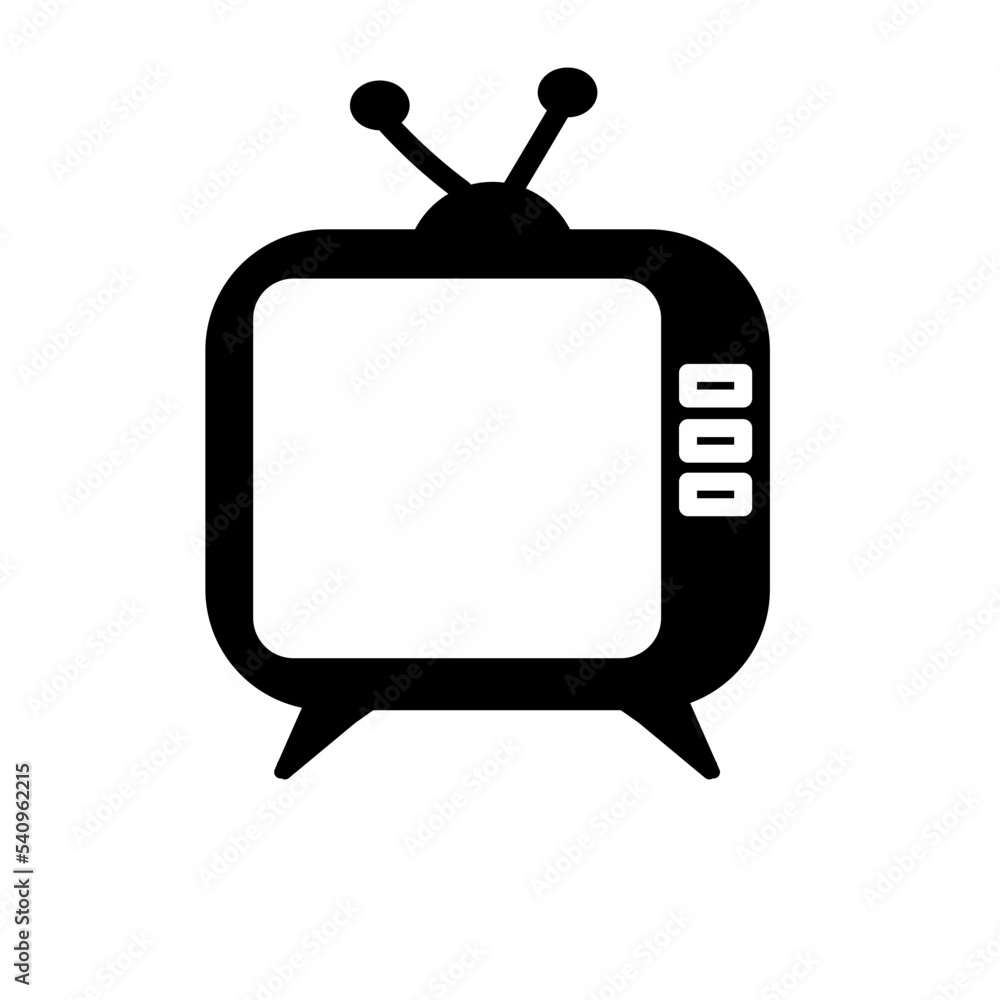 Vector illustration of TV icon in flat style isolated on white background. Television symbol for website design, logo, app, ui. Vector illustration of TV icon in flat style isolated on white background. Television symbol for website design, logo, app, ui.