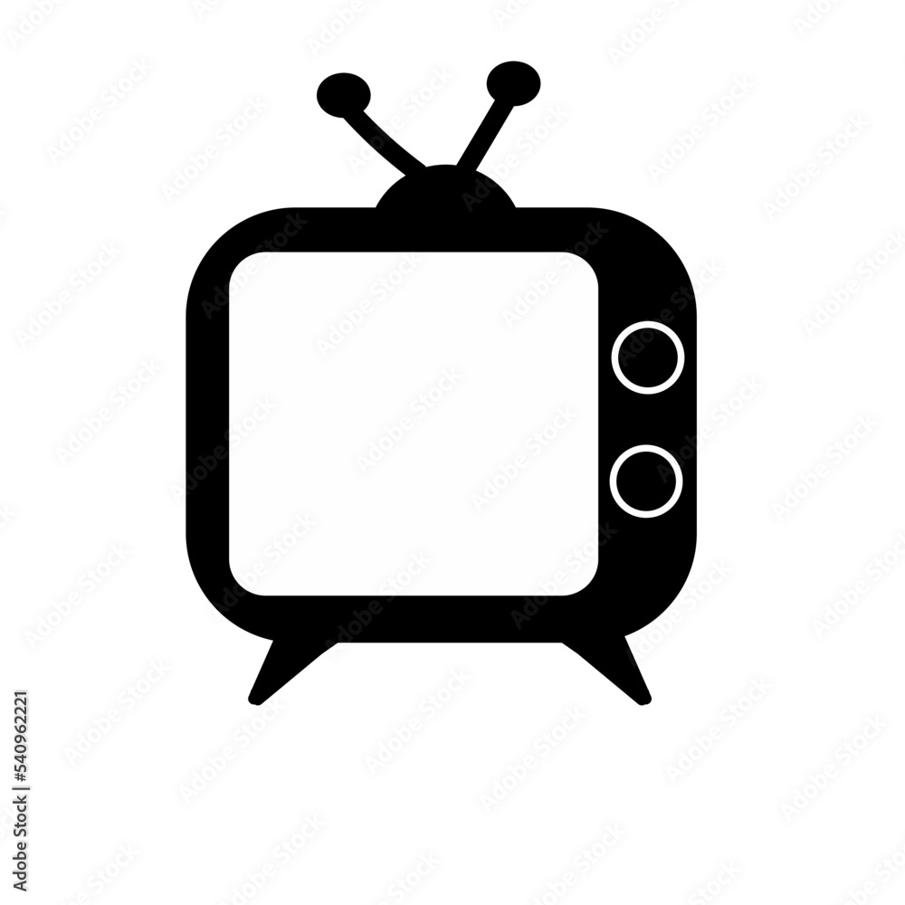 Vector illustration of TV icon in flat style isolated on white background. Television symbol for website design, logo, app, ui. Vector illustration of TV icon in flat style isolated on white background. Television symbol for website design, logo, app, ui.