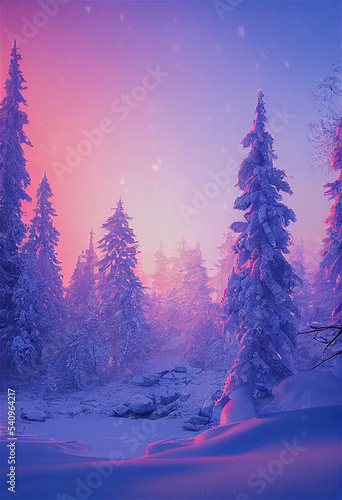 Northern winter landscape