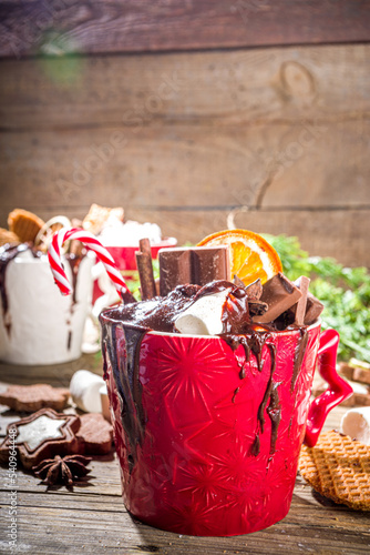 Overloaded hot chocolate mugs