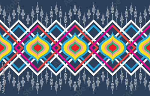 Geometric vector background with sacral tribal ethnic elements. Traditional triangles gypsy geometric forms sprites tribal themes apparel fabric tapestry print