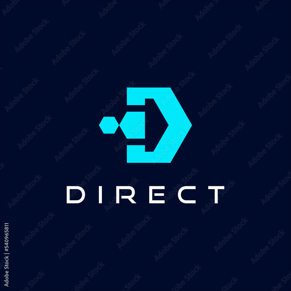 initial D and forward arrow for Direct logo initial D and forward arrow for Direct logo