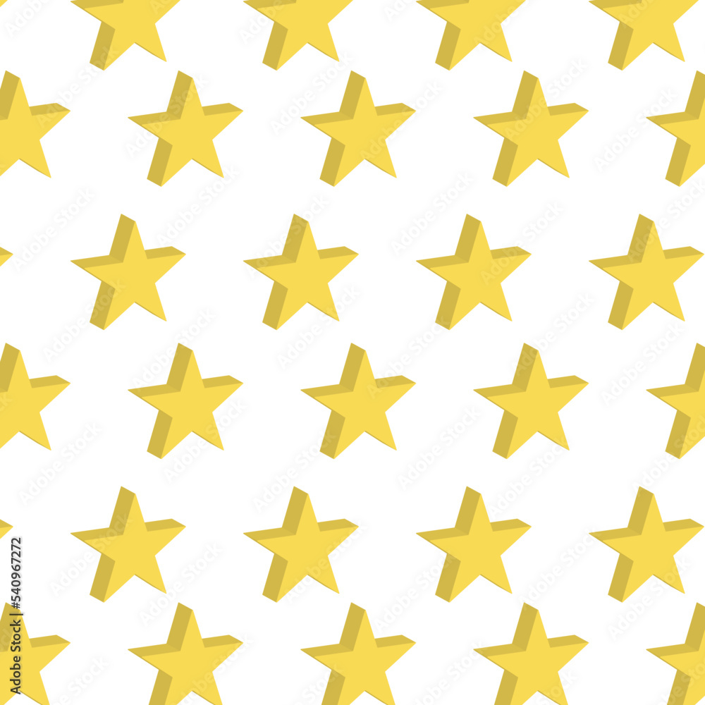 Pattern of 3d stars on a white background Pattern of 3d stars on a white background
