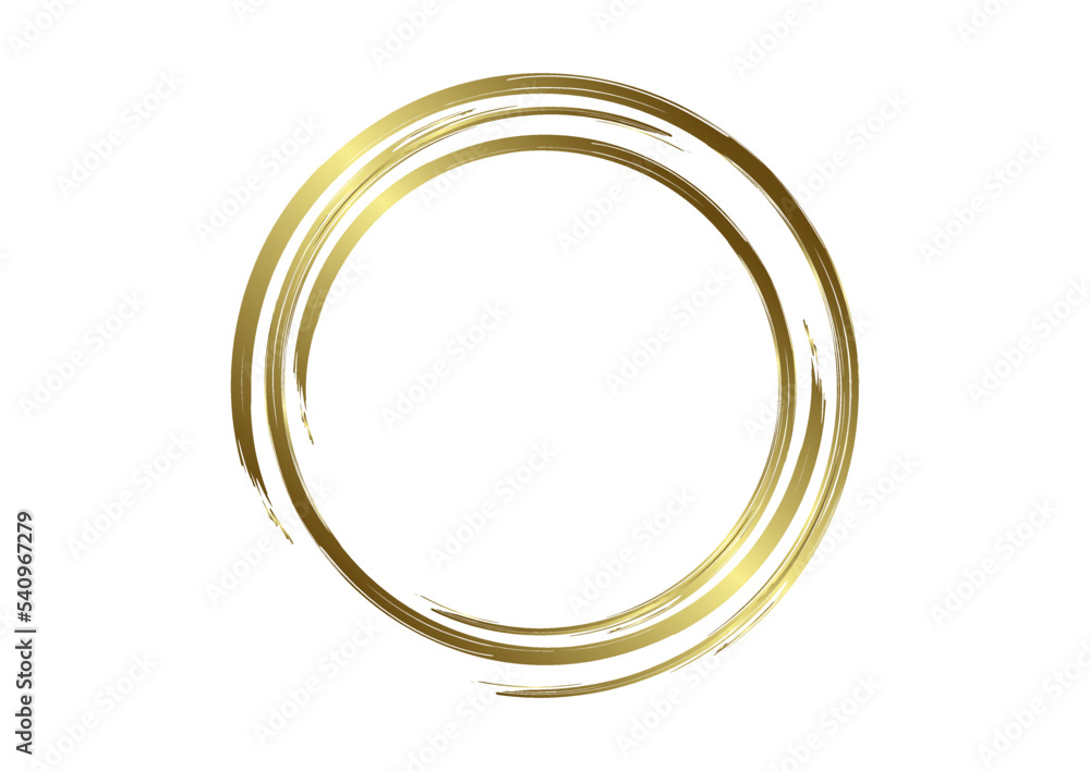 Golden Painted Circle Design Golden Painted Circle Design