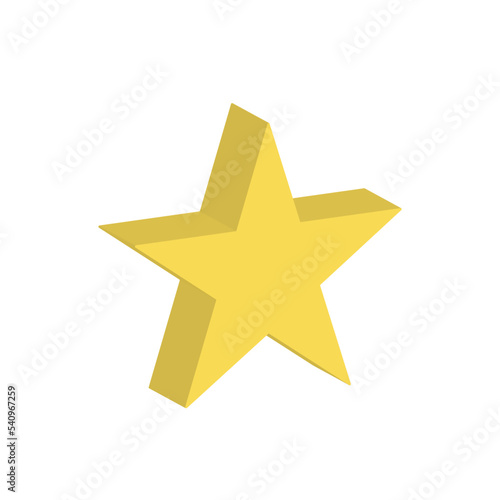 3d star icon on white background