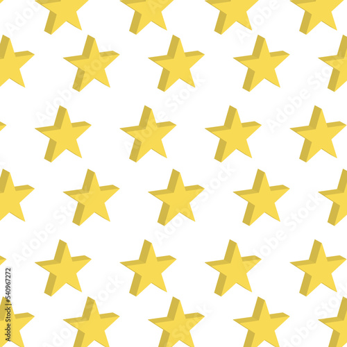 Pattern of 3d stars on a white background