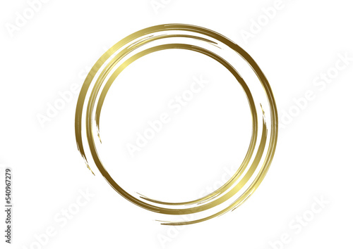 Golden Painted Circle Design