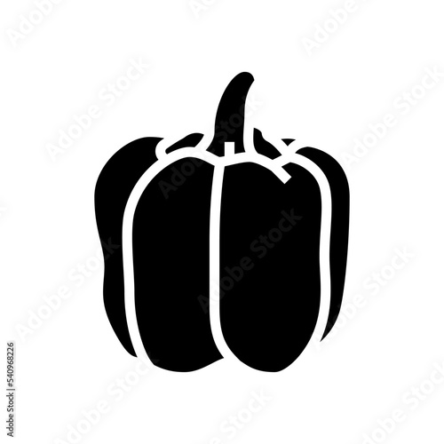 green pepper food glyph icon vector. green pepper food sign. isolated symbol illustration
