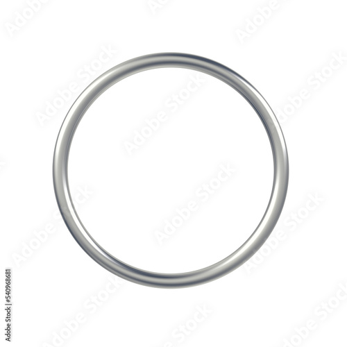 Metal ring. Isolated. Transparent background. 3d illustration.