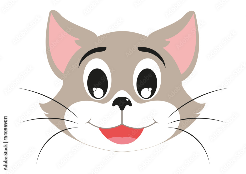 Obraz premium Icon of Cat Face. Animals. Vector Kitty Face