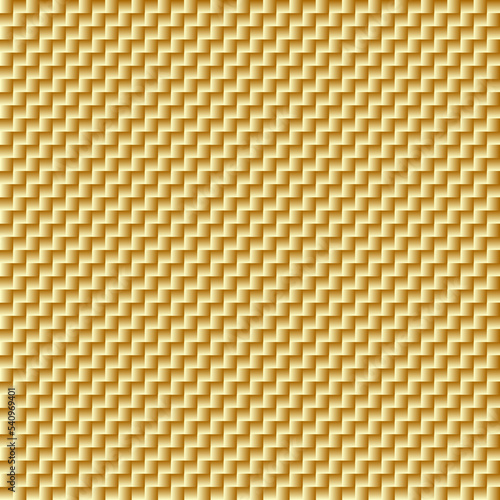 Golden grid background Seamless pattern Abstract 3D backdrop Golden mosaic vector illustration Wallpaper design