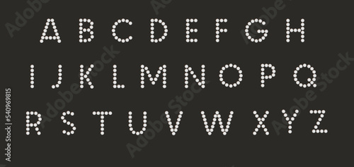 White Pearl, Alphabet letters font