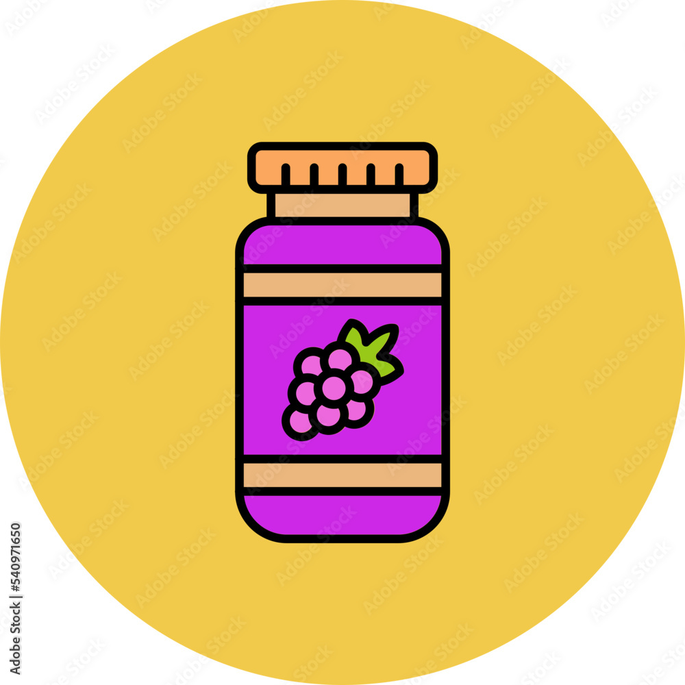 Jam Multicolor Circle Filled Line Icon Jam Multicolor Circle Filled Line Icon