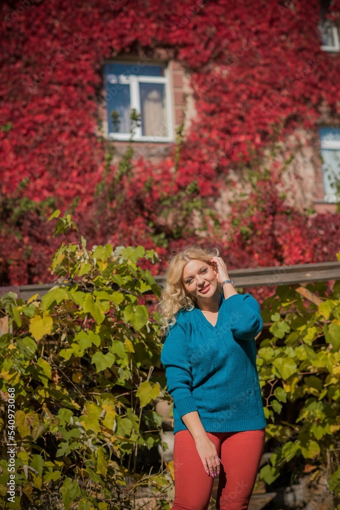 Plus size European or American beautiful blonde woman at nature, enjoy the life, vibe. Life of people xl size, happy nice natural beauty woman. Concept of overweight Plus size European or American beautiful blonde woman at nature, enjoy the life, vibe. Life of people xl size, happy nice natural beauty woman. Concept of overweight
