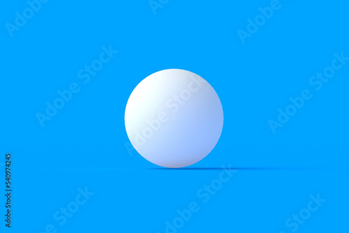 White billiard ball. Game for leisure. Sports equipment. 3d render