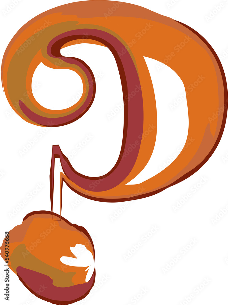Hand drawn paint style notation letter question mark Hand drawn paint style notation letter question mark
