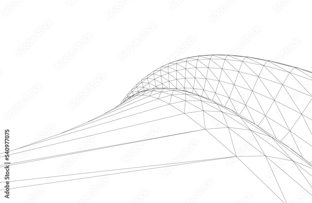 abstract architectural shape 3d illustration abstract architectural shape 3d illustration