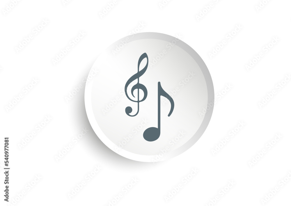Modern Music Player Icon Isolated on White Background Modern Music Player Icon Isolated on White Background