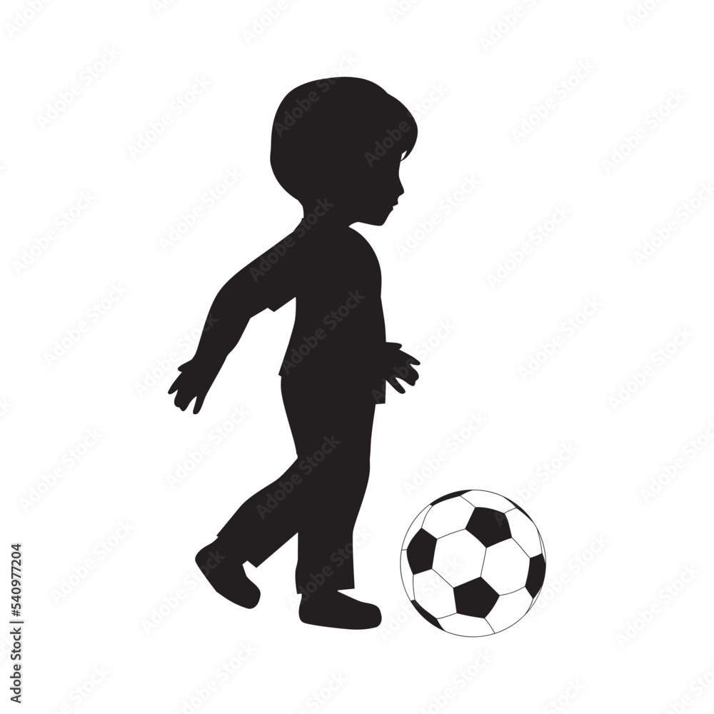 little boy with soccer ball