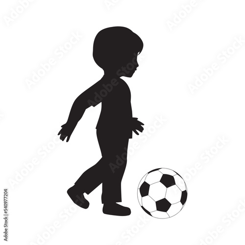 little boy with soccer ball