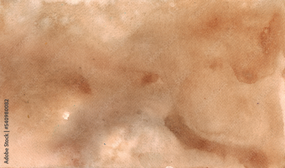 Abstract, watercolor background. Coffee, brown colors.
