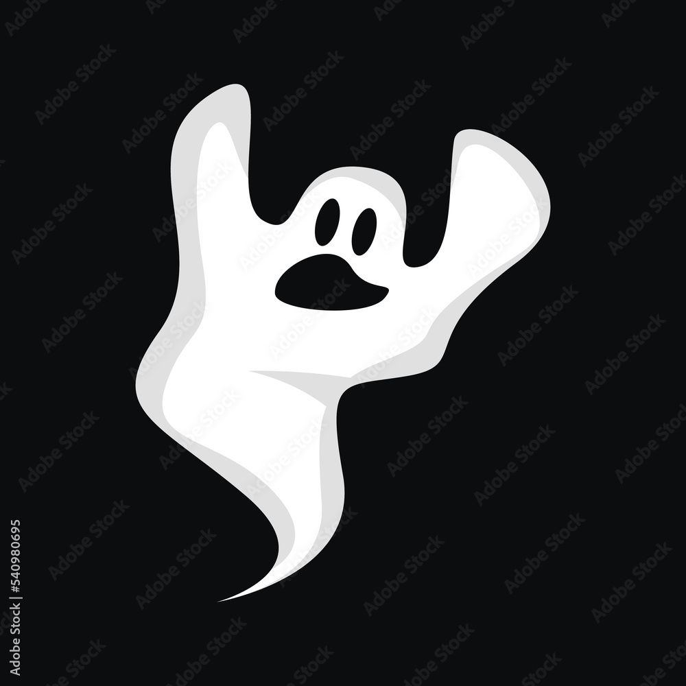 Ghost Logo, Halloween Ghost Vector Illustration, Halloween Party Template Ghost Logo, Halloween Ghost Vector Illustration, Halloween Party Template