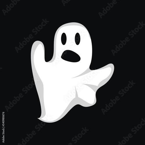 Ghost Logo  Halloween Ghost Vector Illustration  Halloween Party Template