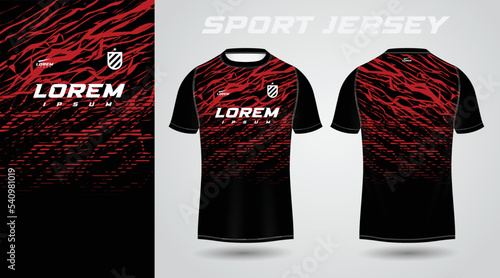red shirt sport jersey design