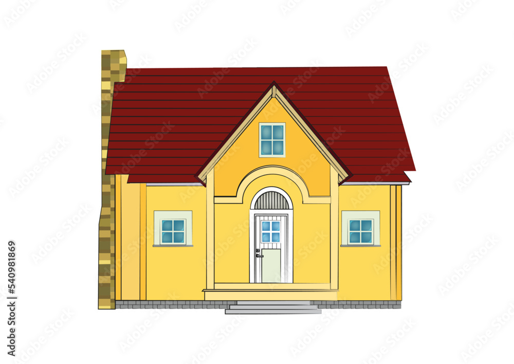 Modern house in flat style vector illustration Modern house in flat style vector illustration