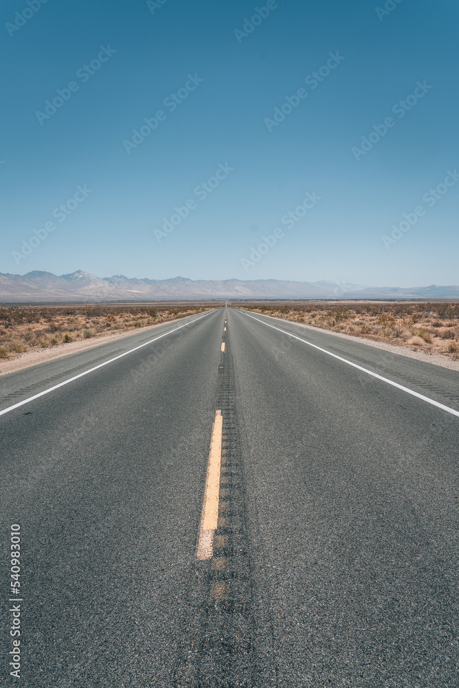 Highway Road in desert of California, USA